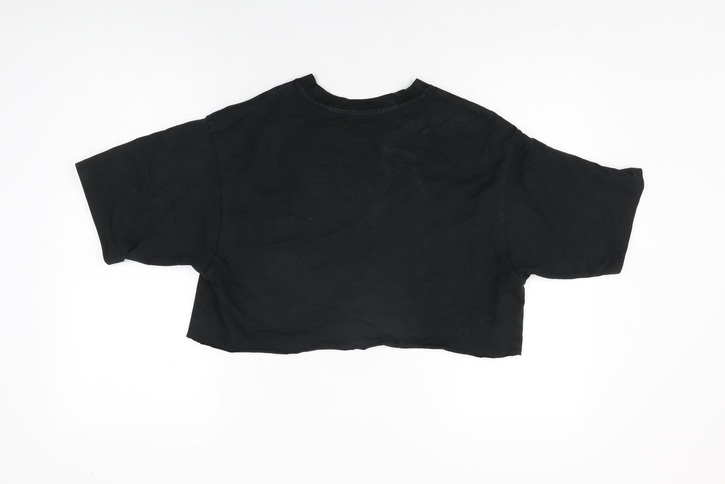 Womens UK Size S Levi's Black Cropped T-Shirt