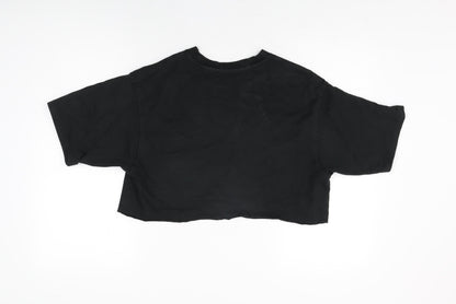 Womens UK Size S Levi's Black Cropped T-Shirt