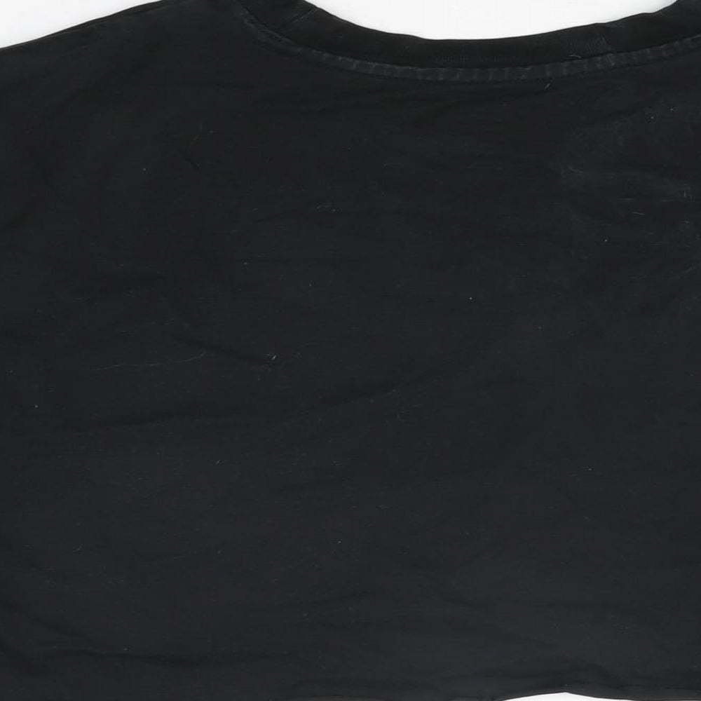 Womens UK Size S Levi's Black Cropped T-Shirt