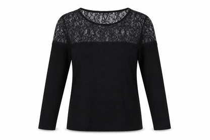 Womens UK Size 14 Lipsy Black Basic T-Shirt