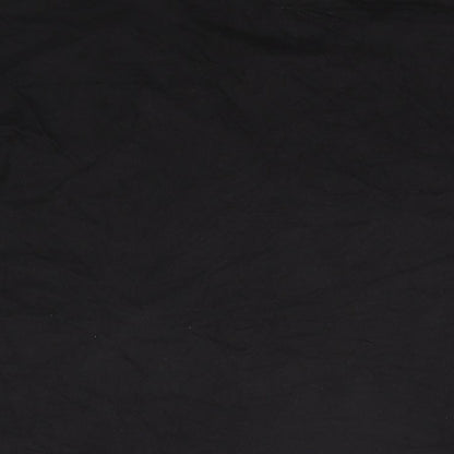 Design Apparel Womens Black Cotton Basic T-Shirt Size L Round Neck