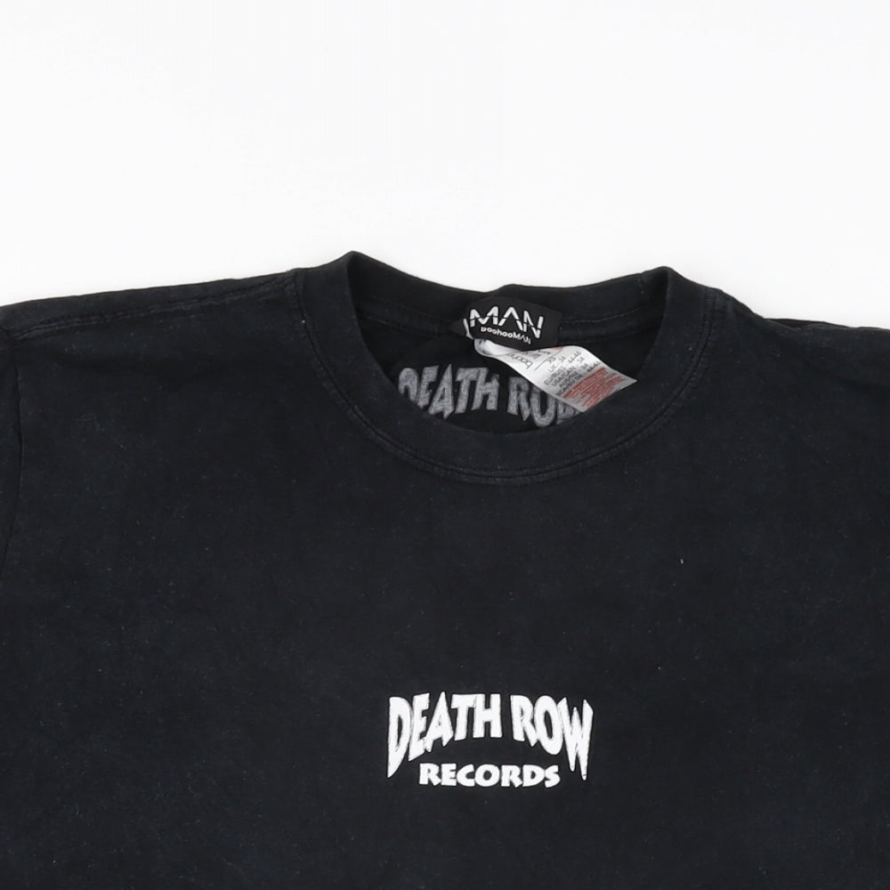 Mens UK Size XS Boohoo Black  T-Shirt