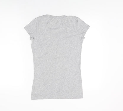 Womens UK Size S Bella + Canvas Grey Basic T-Shirt