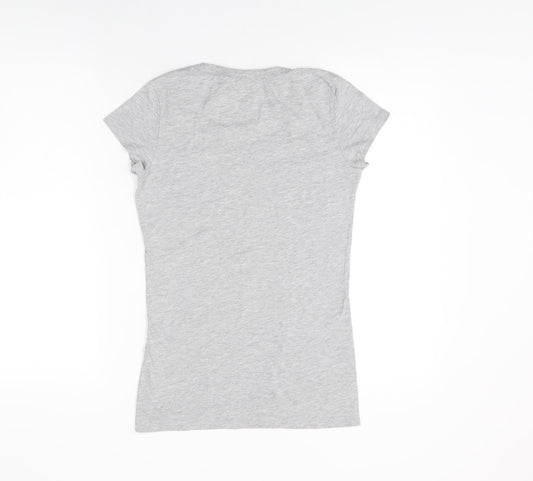 Womens UK Size S Bella + Canvas Grey Basic T-Shirt