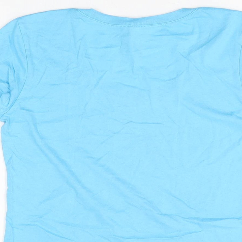 Womens UK Size S Bella + Canvas Blue Basic T-Shirt