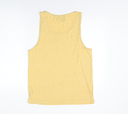 Womens UK Size L Zara Yellow Basic Tank