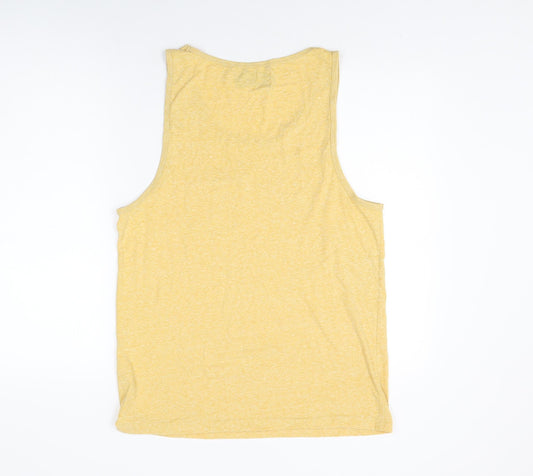 Womens UK Size L Zara Yellow Basic Tank
