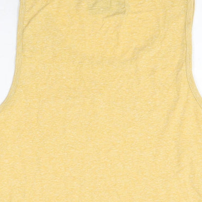 Womens UK Size L Zara Yellow Basic Tank