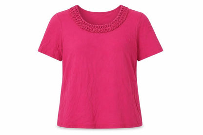 Womens UK Size 18 Marks and Spencer Pink Basic T-Shirt