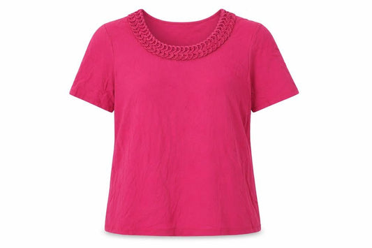 Womens UK Size 18 Marks and Spencer Pink Basic T-Shirt