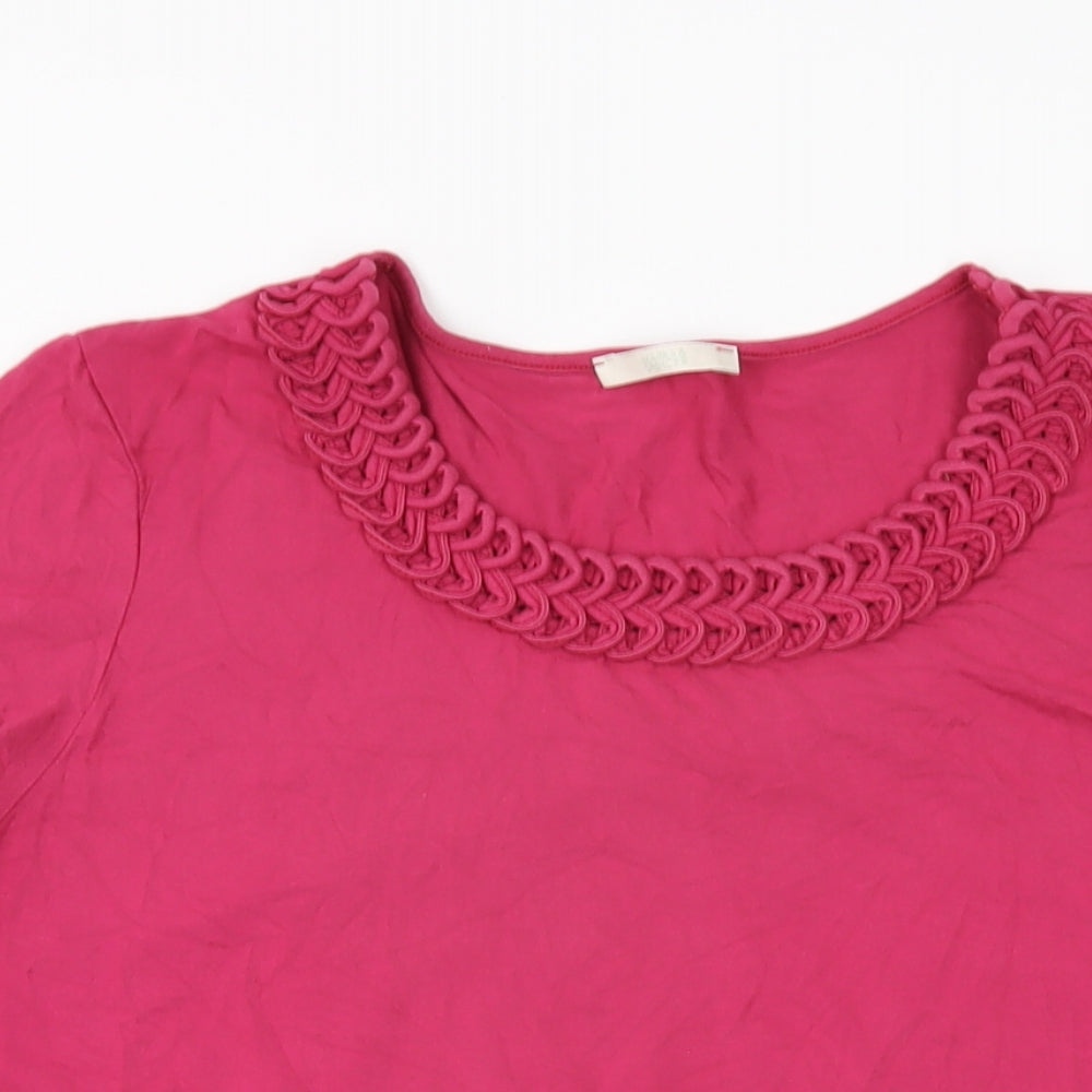 Womens UK Size 18 Marks and Spencer Pink Basic T-Shirt