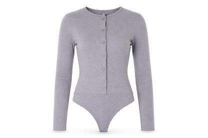 Womens UK Size 8 Missguided Grey Bodysuit One-Piece