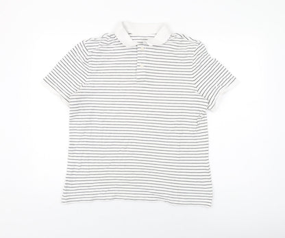 Womens UK Size L Marks and Spencer White Basic T-Shirt