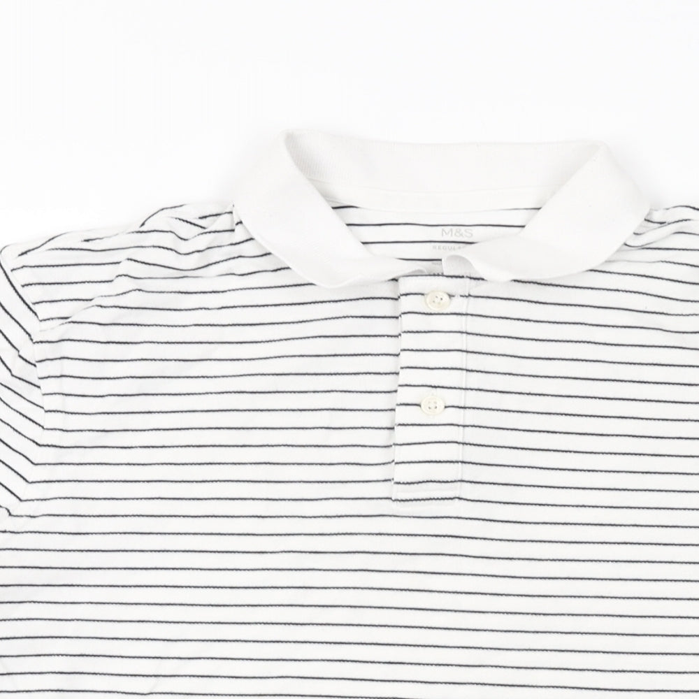 Womens UK Size L Marks and Spencer White Basic T-Shirt