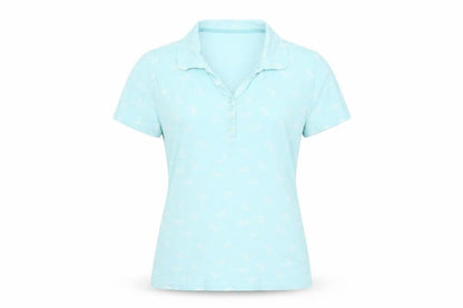 Womens UK Size 10 Isle Blue Basic T-Shirt