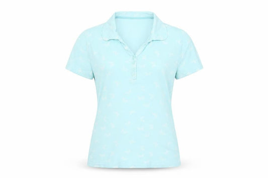 Womens UK Size 10 Isle Blue Basic T-Shirt