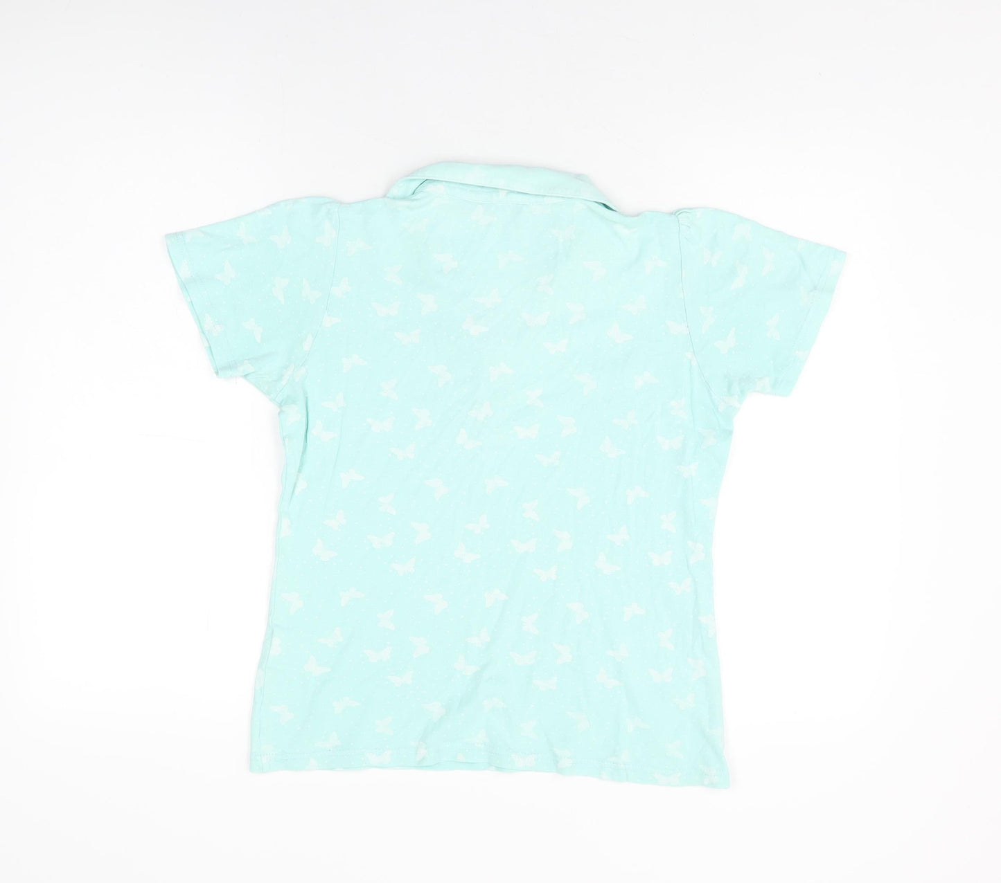 Womens UK Size 10 Isle Blue Basic T-Shirt