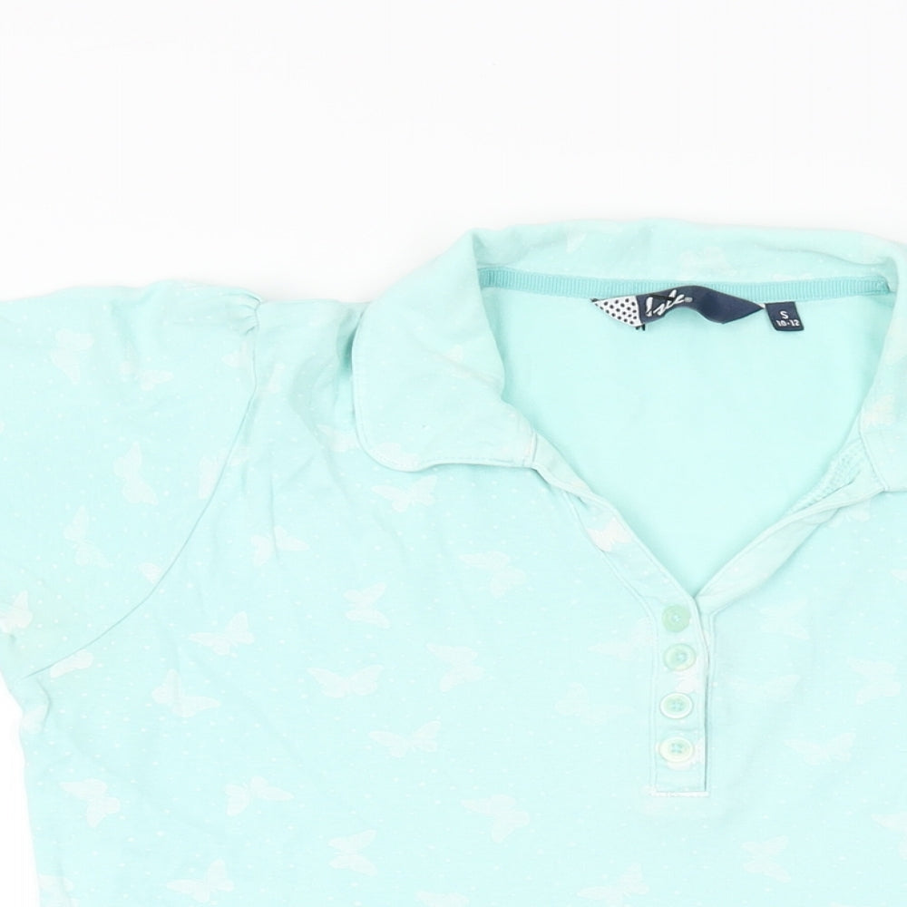 Womens UK Size 10 Isle Blue Basic T-Shirt