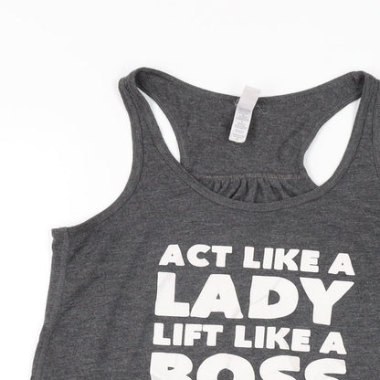 Bella + Canvas Womens Grey Polyester Basic Tank Size S Round Neck Pullover