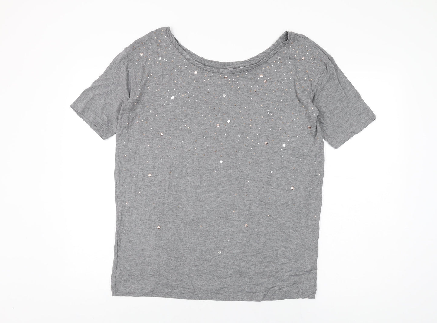 Womens UK Size 8 NEXT Grey Basic T-Shirt