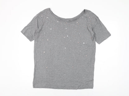Womens UK Size 8 NEXT Grey Basic T-Shirt