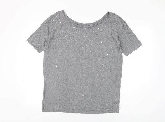 Womens UK Size 8 NEXT Grey Basic T-Shirt