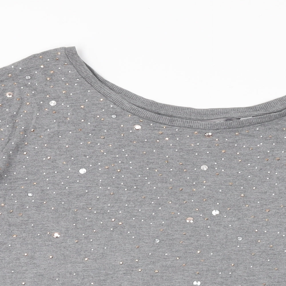 Womens UK Size 8 NEXT Grey Basic T-Shirt