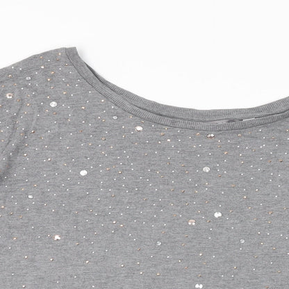 Womens UK Size 8 NEXT Grey Basic T-Shirt