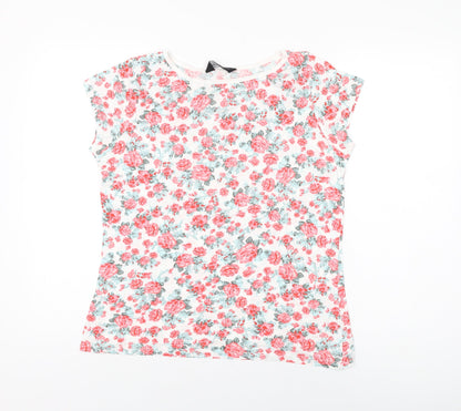 Womens UK Size 16 Dorothy Perkins White Basic T-Shirt