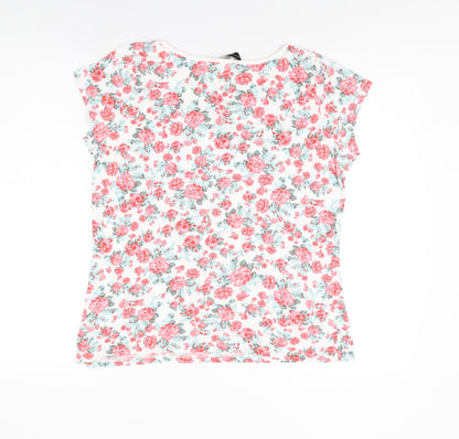 Womens UK Size 16 Dorothy Perkins White Basic T-Shirt