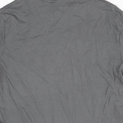 US Polo Assn. Mens Grey Cotton T-Shirt Size S Round Neck
