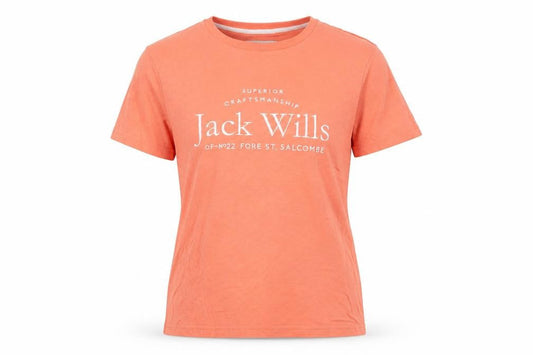 Womens UK Size 6 Jack Wills Pink Basic T-Shirt