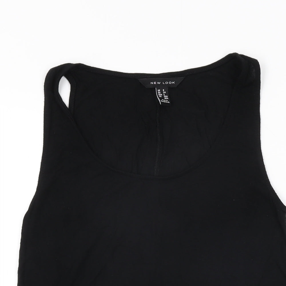 Womens UK Size 6 New Look Black Basic Tank