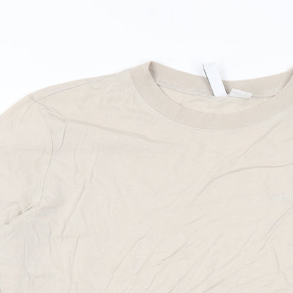 Womens UK Size M H&M Beige Basic T-Shirt
