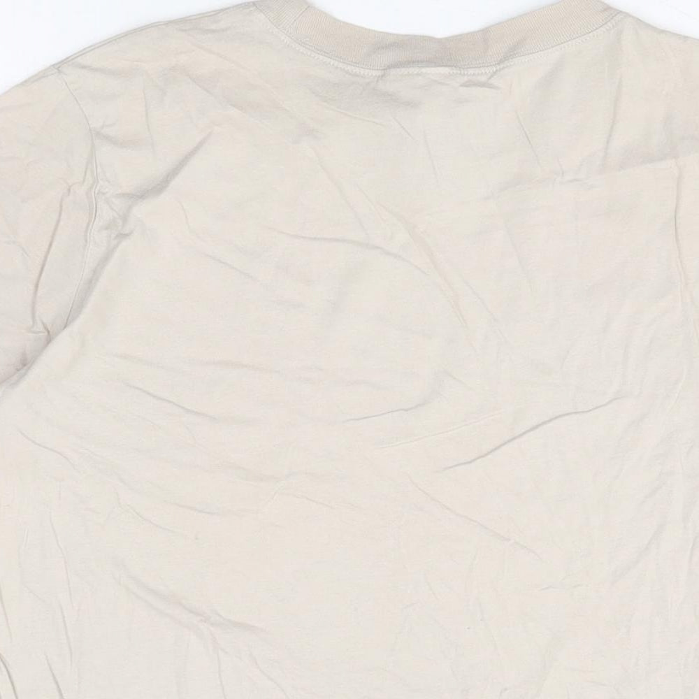 Womens UK Size M H&M Beige Basic T-Shirt