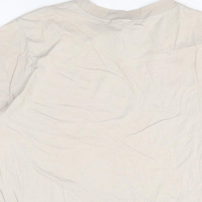Womens UK Size M H&M Beige Basic T-Shirt