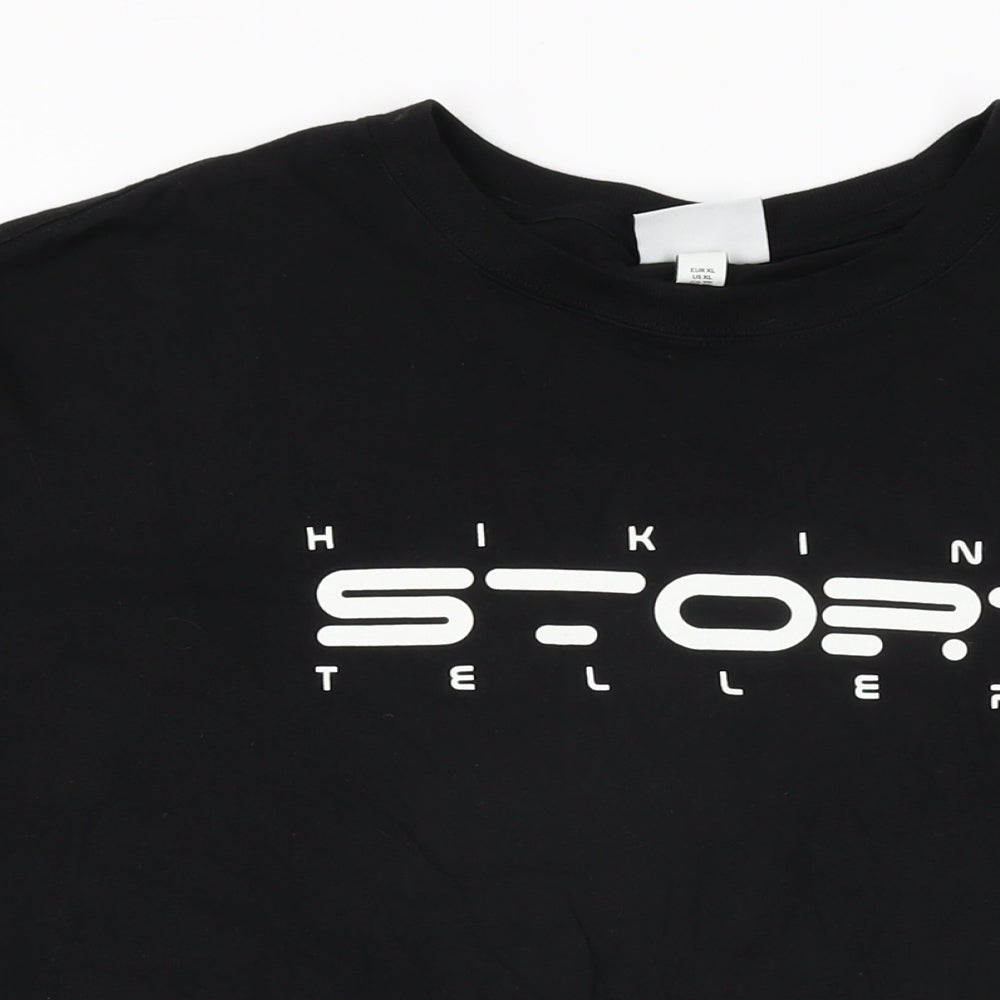 Mens UK Size XL H&M Black  T-Shirt