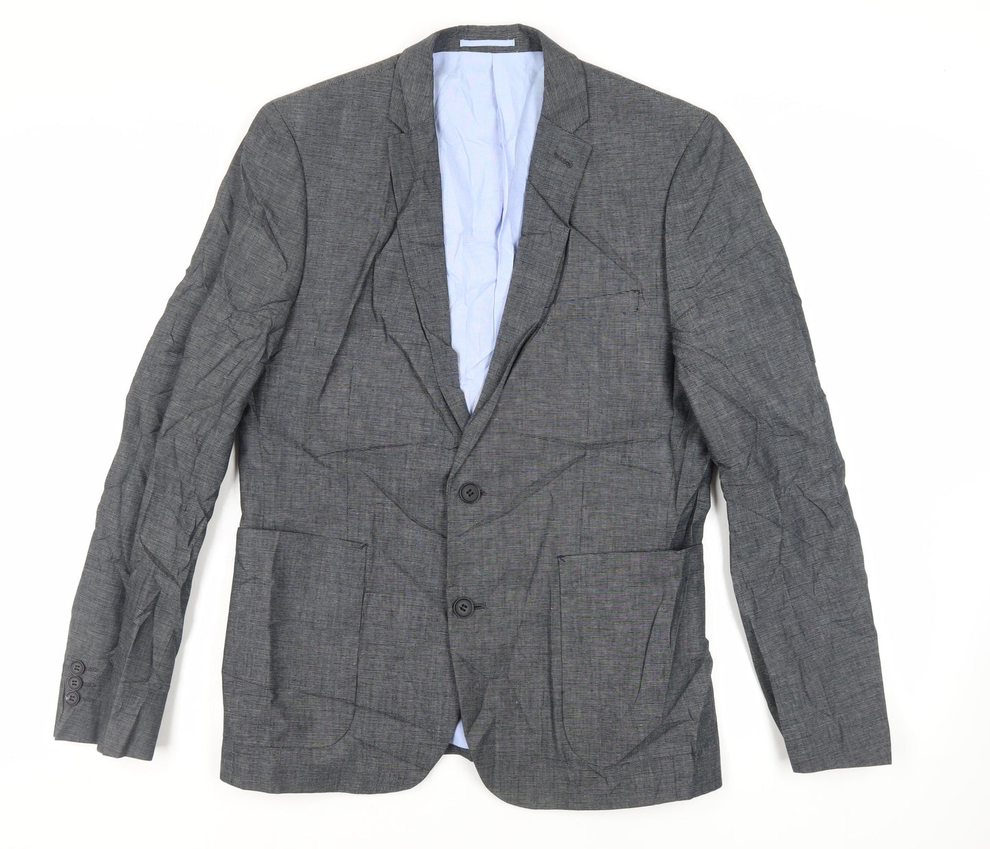 Very Mens Grey Cotton Jacket Suit Jacket Size 40 Regular