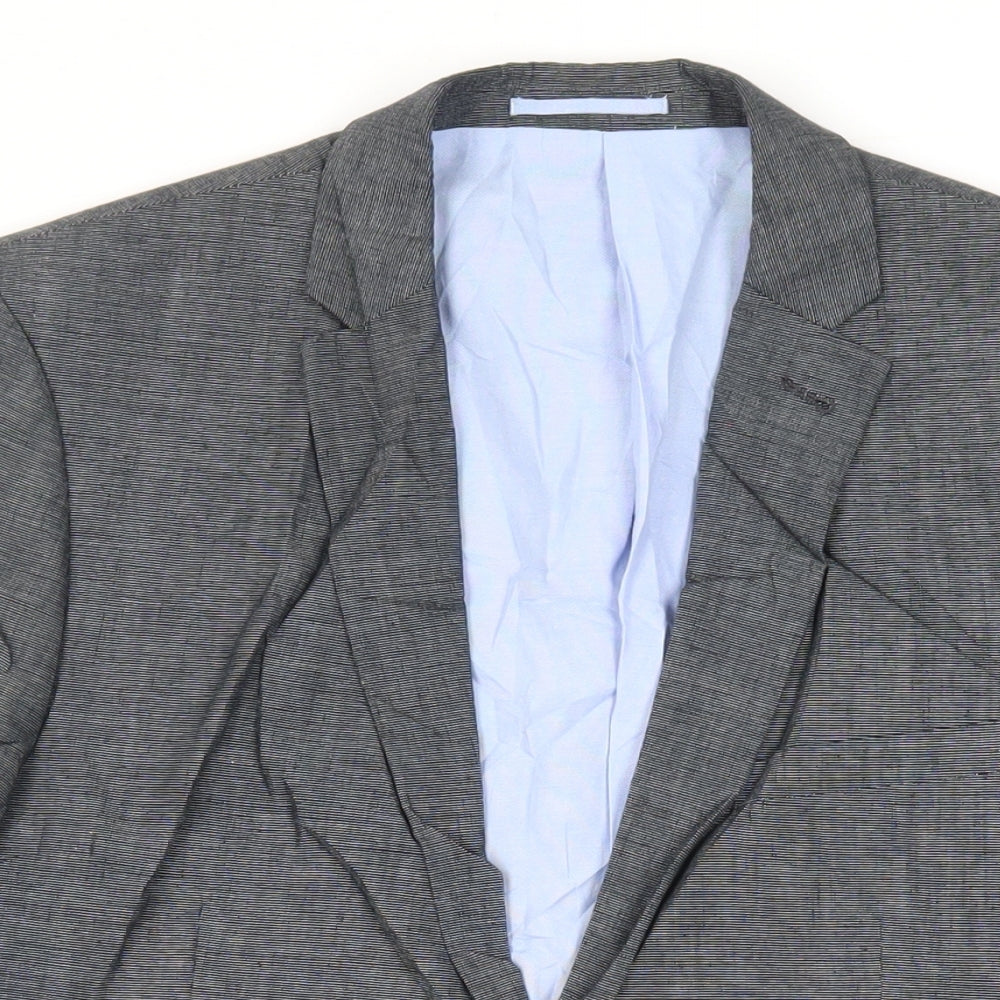 Very Mens Grey Cotton Jacket Suit Jacket Size 40 Regular
