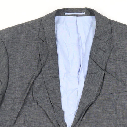 Very Mens Grey Cotton Jacket Suit Jacket Size 40 Regular