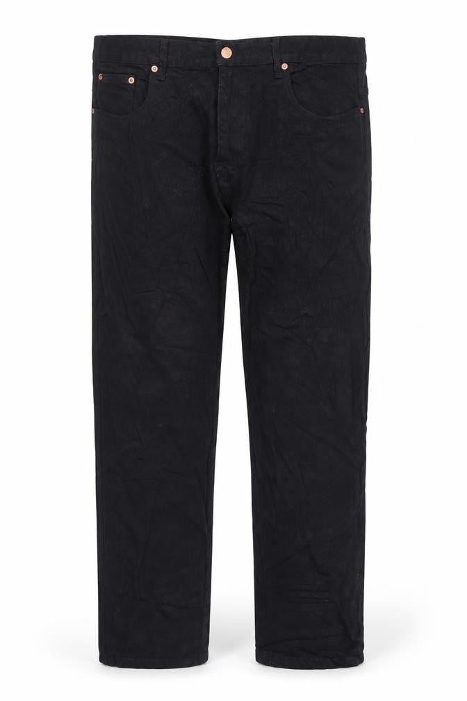 Mens UK Size 38 in Aztec Regular Fit Straight Black Jeans