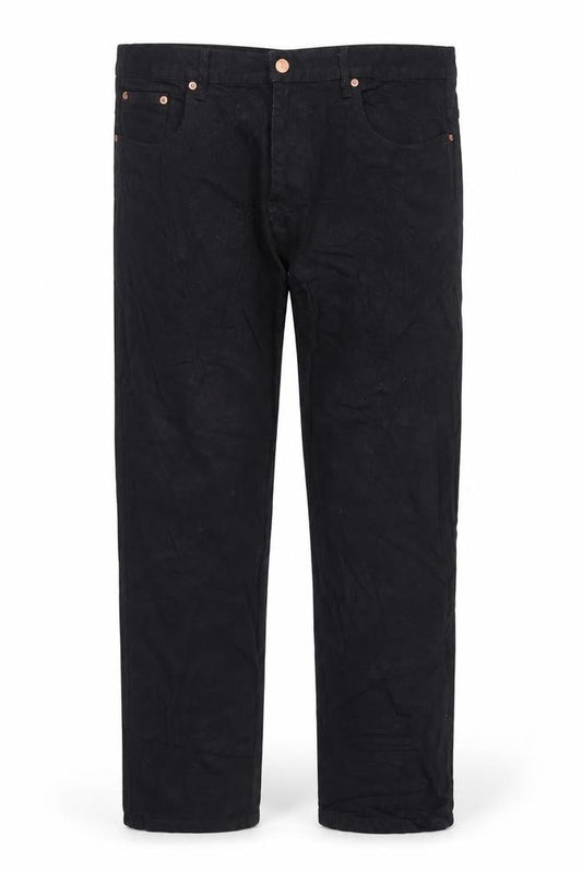 Mens UK Size 38 in Aztec Regular Fit Straight Black Jeans