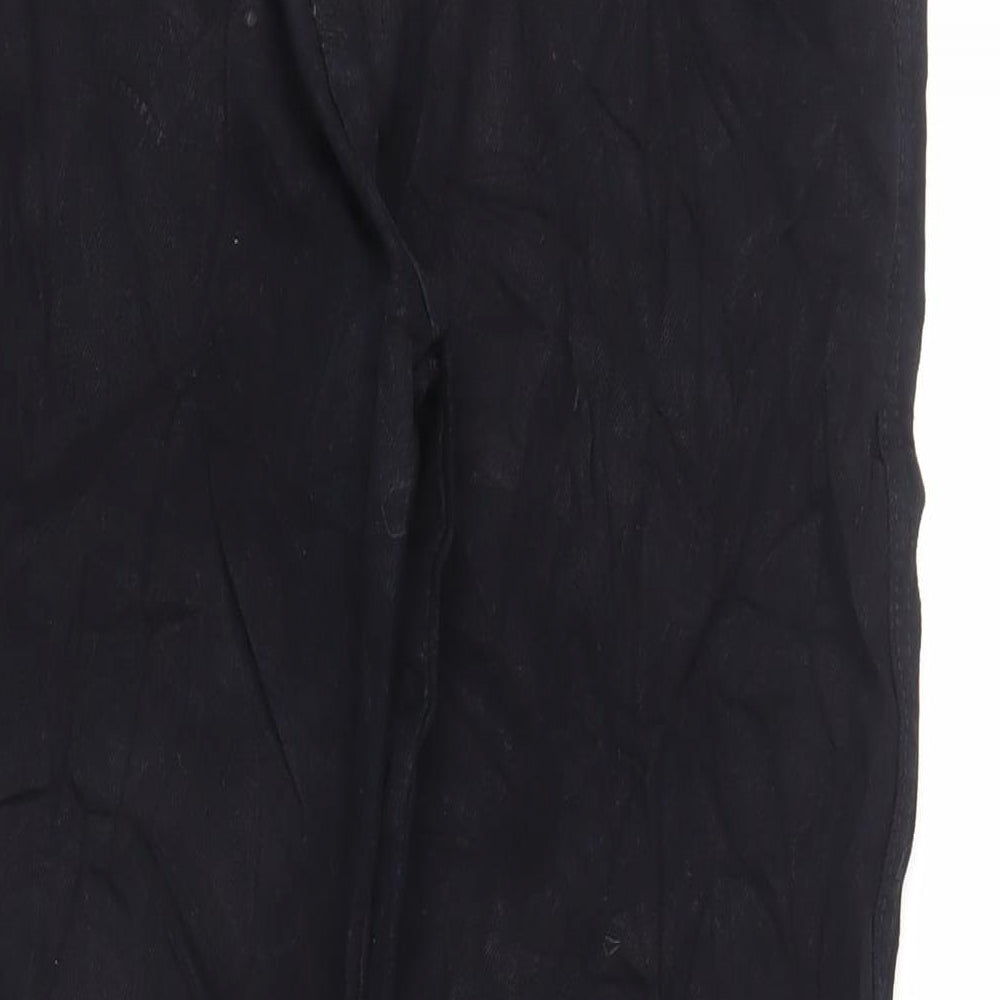 Aztec Mens Black Cotton Straight Jeans Size 38 in L31 in Regular Zip