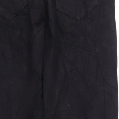 Aztec Mens Black Cotton Straight Jeans Size 38 in L31 in Regular Zip