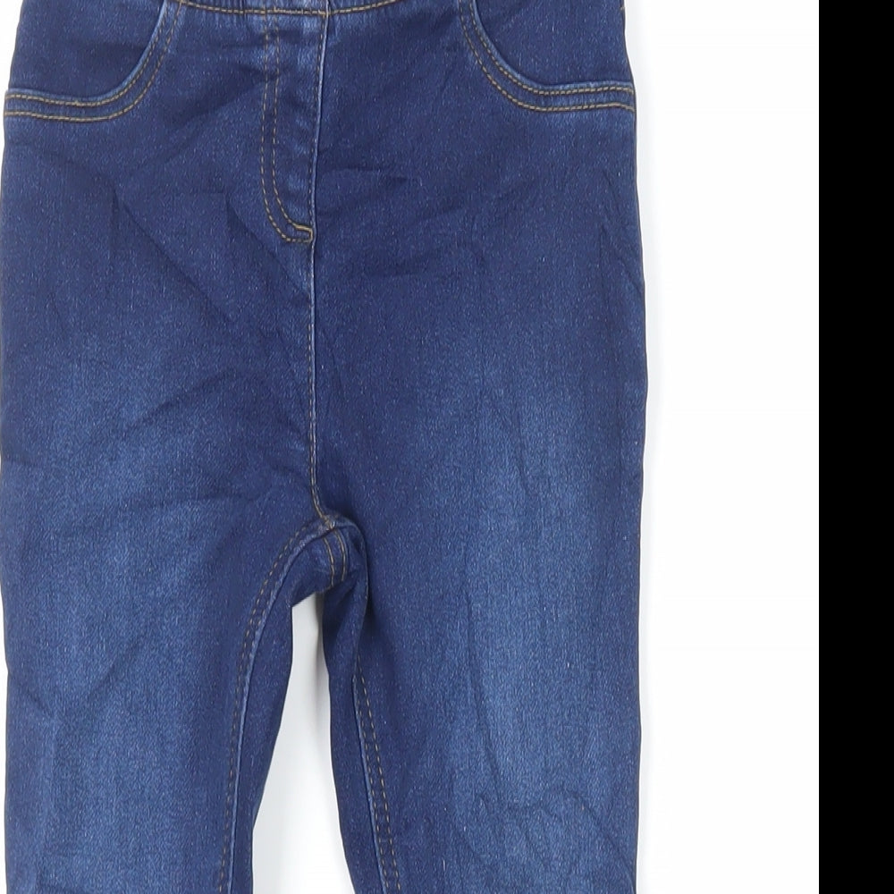 Nutmeg Girls Blue Cotton Jegging Jeans Size 5-6 Years Regular - Elasticated Waist