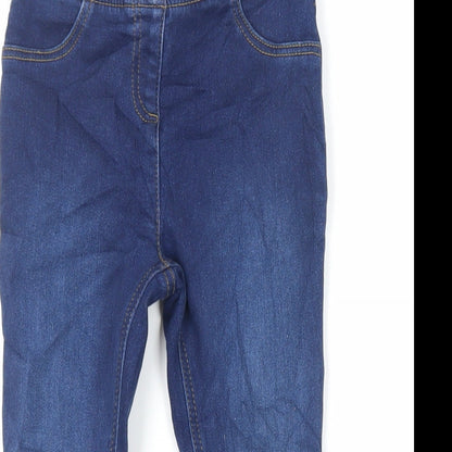 Nutmeg Girls Blue Cotton Jegging Jeans Size 5-6 Years Regular - Elasticated Waist