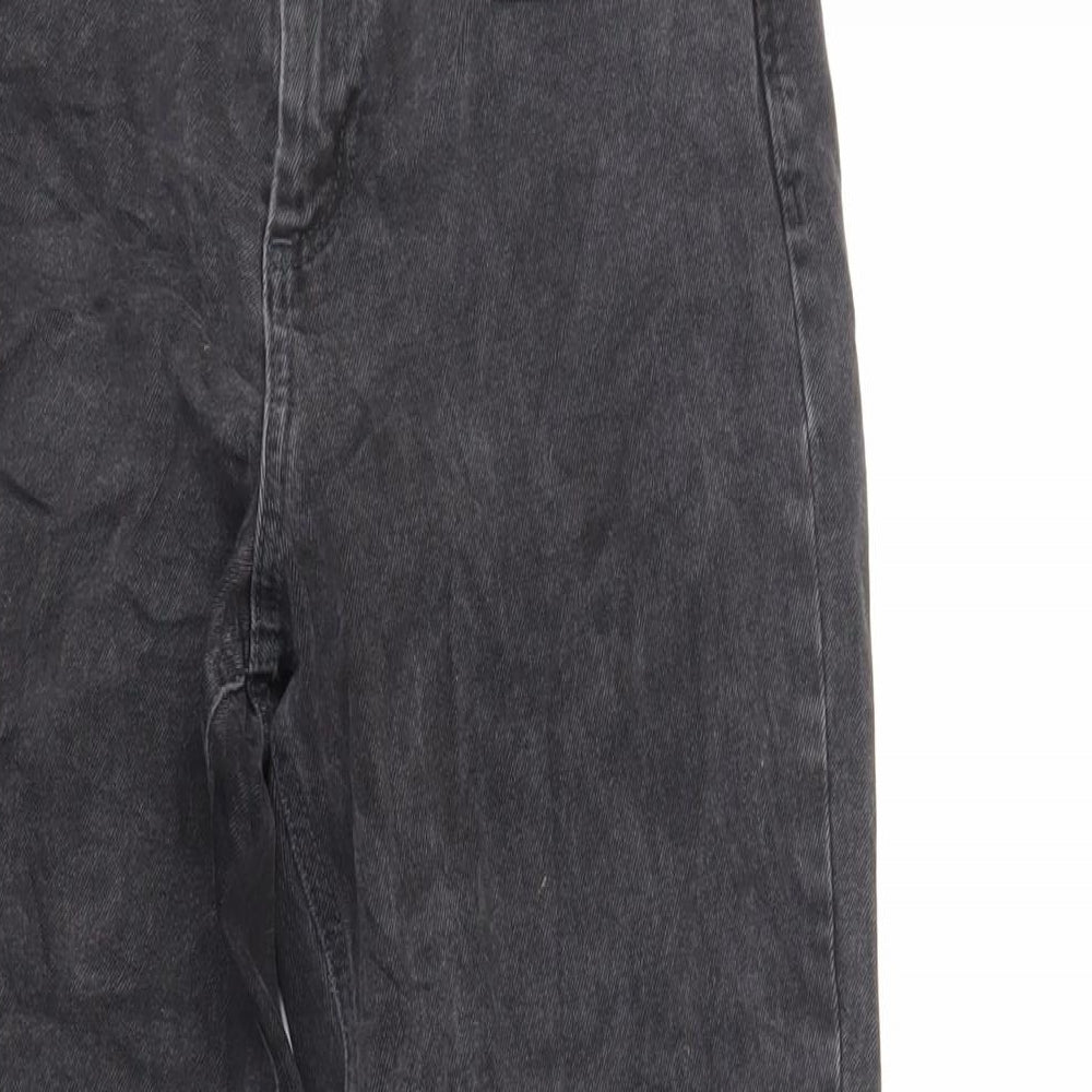 ASOS Womens Grey Cotton Mom Jeans Size 28 in L28 in Regular Zip