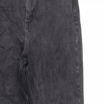 ASOS Womens Grey Cotton Mom Jeans Size 28 in L28 in Regular Zip
