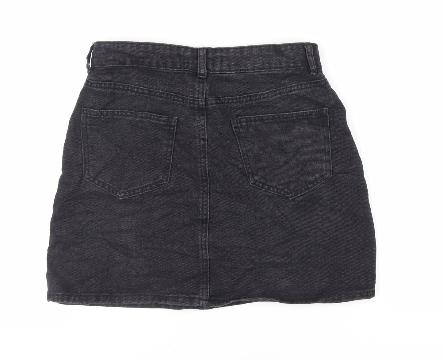 Womens UK Size 10 Denim & Co. Mini Denim Skirt