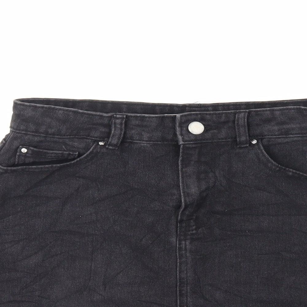 Womens UK Size 10 Denim & Co. Mini Denim Skirt